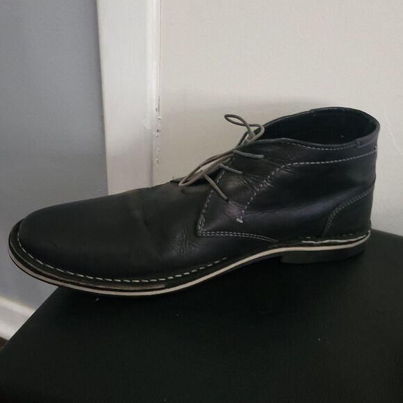 Steve Madden Chukka Boots Mens SiZe 11 Harken 017 Black Leather Shoe - Picture 4 of 9